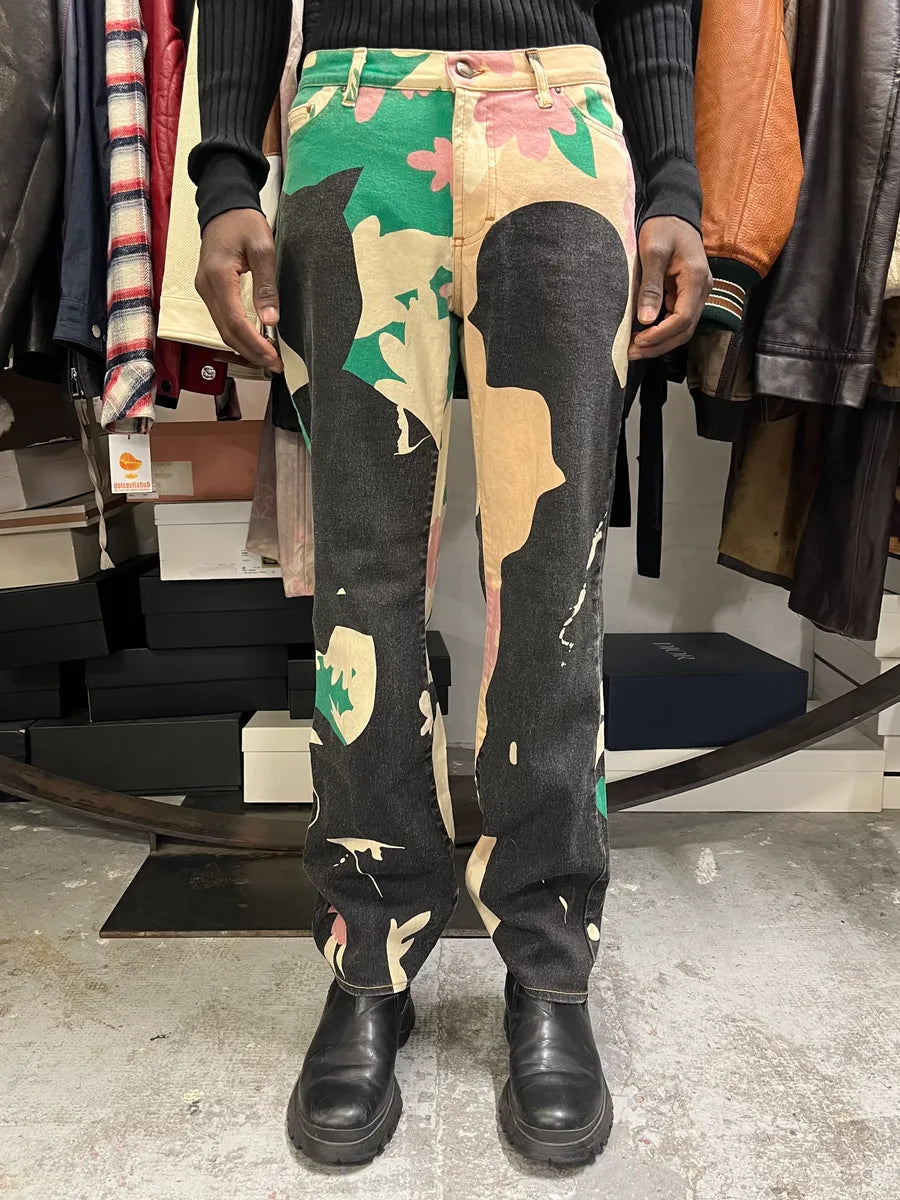 2000s Cavalli Human Artwork Contemporary Pants tKOBXoL 1