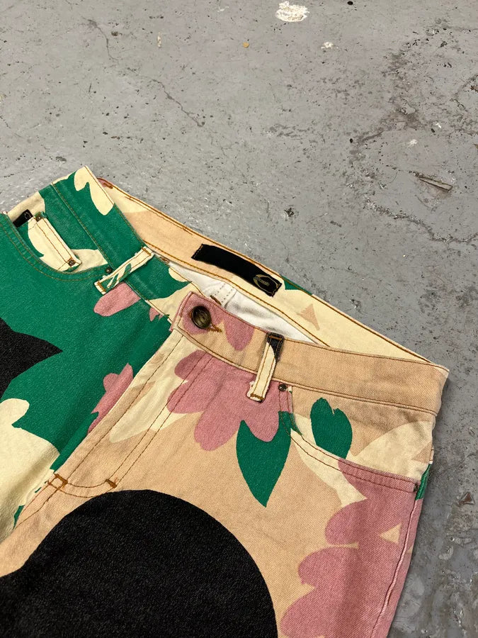 2000s Cavalli Human Artwork Contemporary Pants tKOBXoL 4