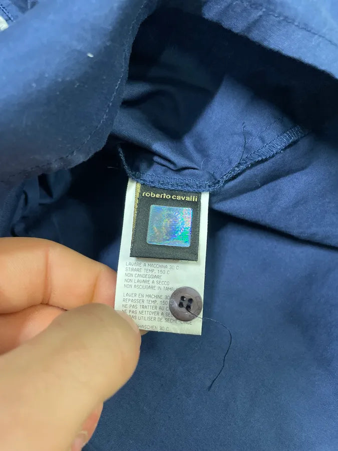 2000s Cavalli Imperial Birds Embroideries Shirt (L/XL) xaZZGor 9