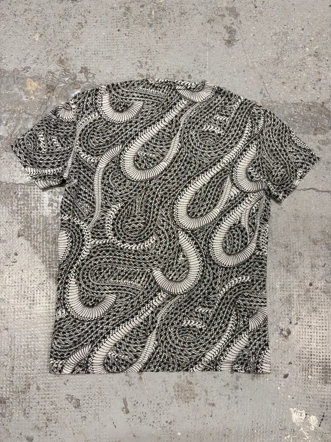 2000s Cavalli Infinite Snake Black & White T-Shirt IRlZskn 5