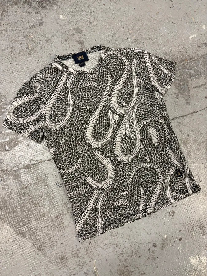 2000s Cavalli Infinite Snake Black & White T-Shirt IRlZskn 3