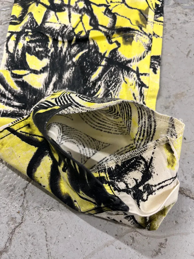 2000s Cavalli Ink Adventure World White Pants qDQTqHl 10