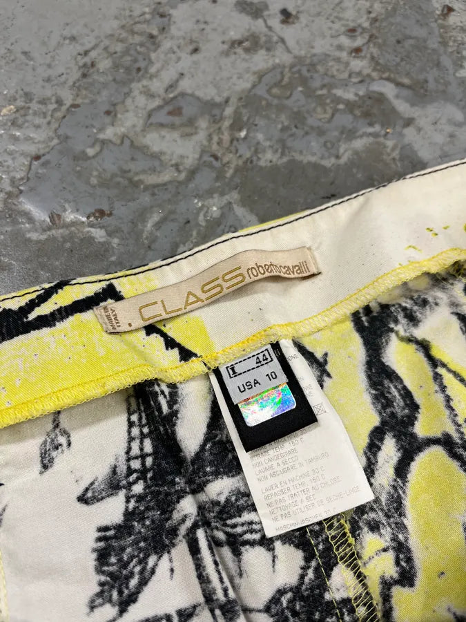 2000s Cavalli Ink Adventure World White Pants qDQTqHl 8