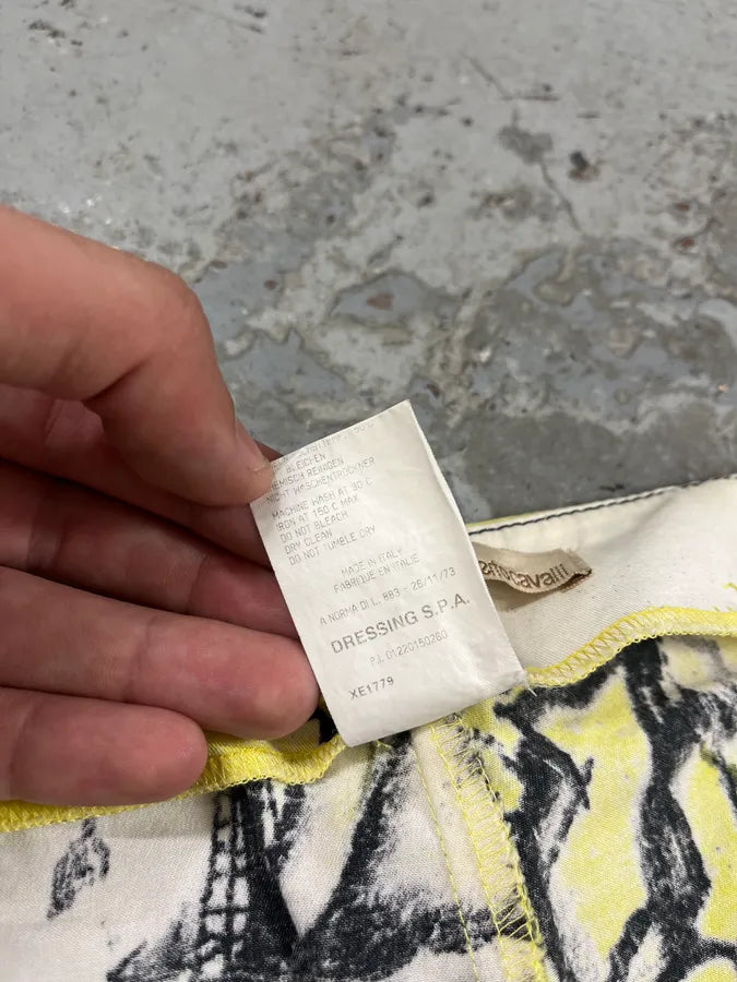 2000s Cavalli Ink Adventure World White Pants qDQTqHl 9
