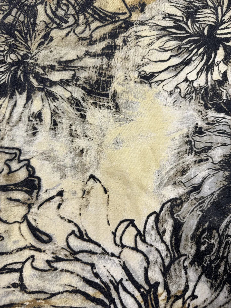 2000s Cavalli Ink Asian Flowers Beige Longsleeves Nyphbjy 5