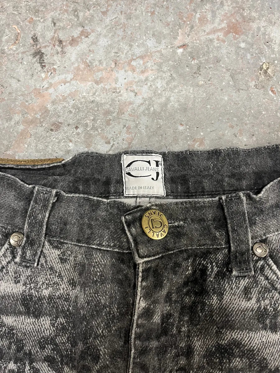 2000s Cavalli Jeans Grey Arabic Pattern Pants (XS/S) ZvMGBwS 10