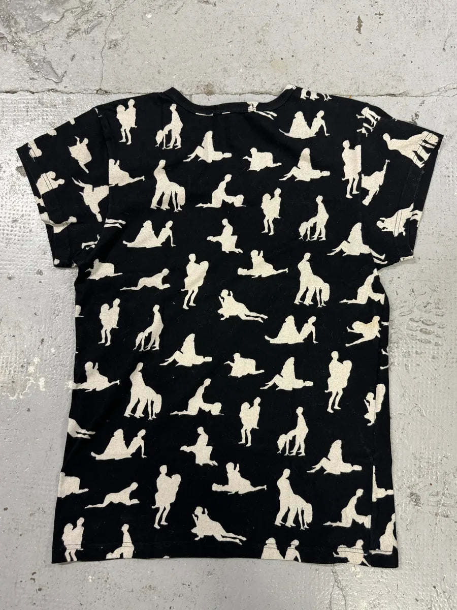 2000s Cavalli Kamasutra V Neck Black Hot Tee-Shirt (XS/S) vXmRZgr 1