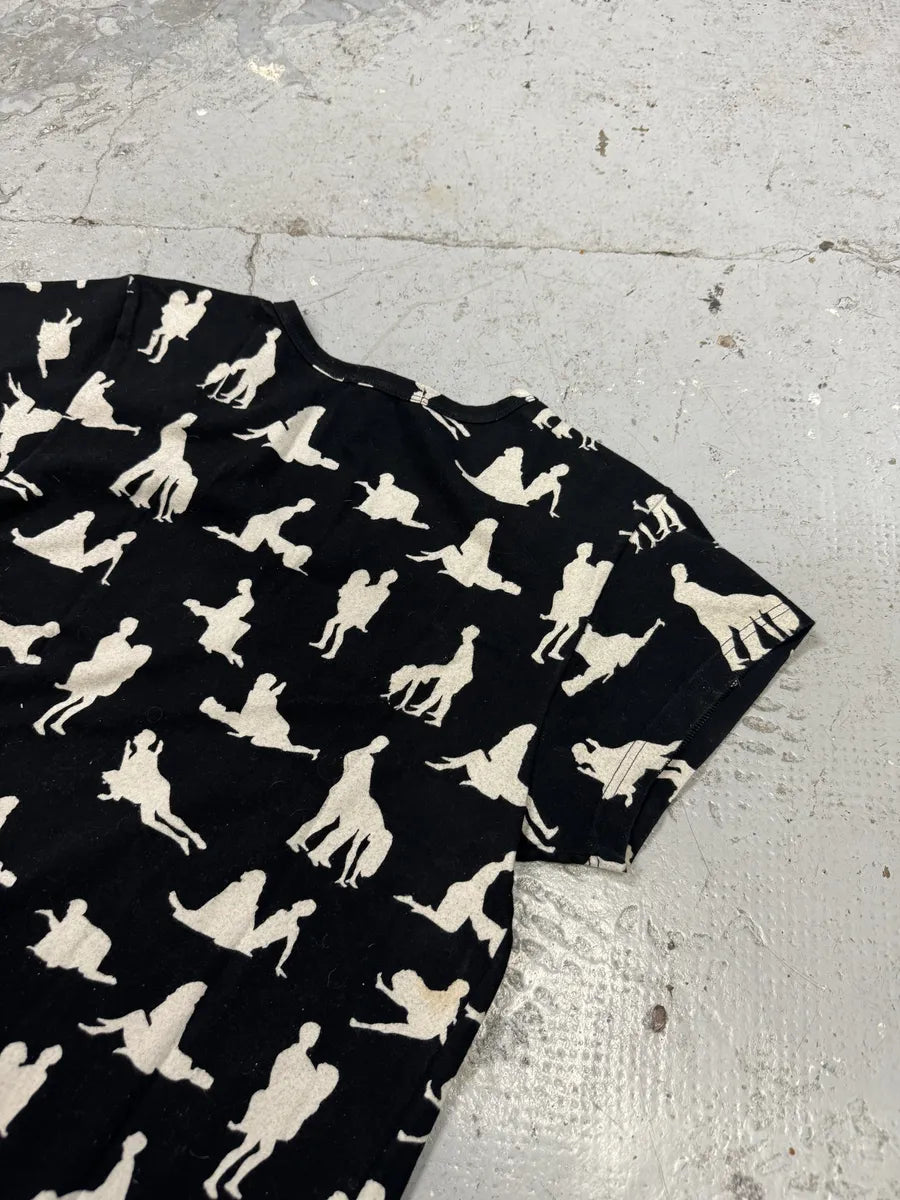 2000s Cavalli Kamasutra V Neck Black Hot Tee-Shirt (XS/S) vXmRZgr 2