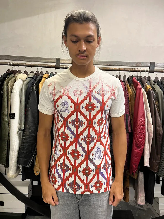 2000s Cavalli Knighs Curse White T-Shirt XjYektJ 1