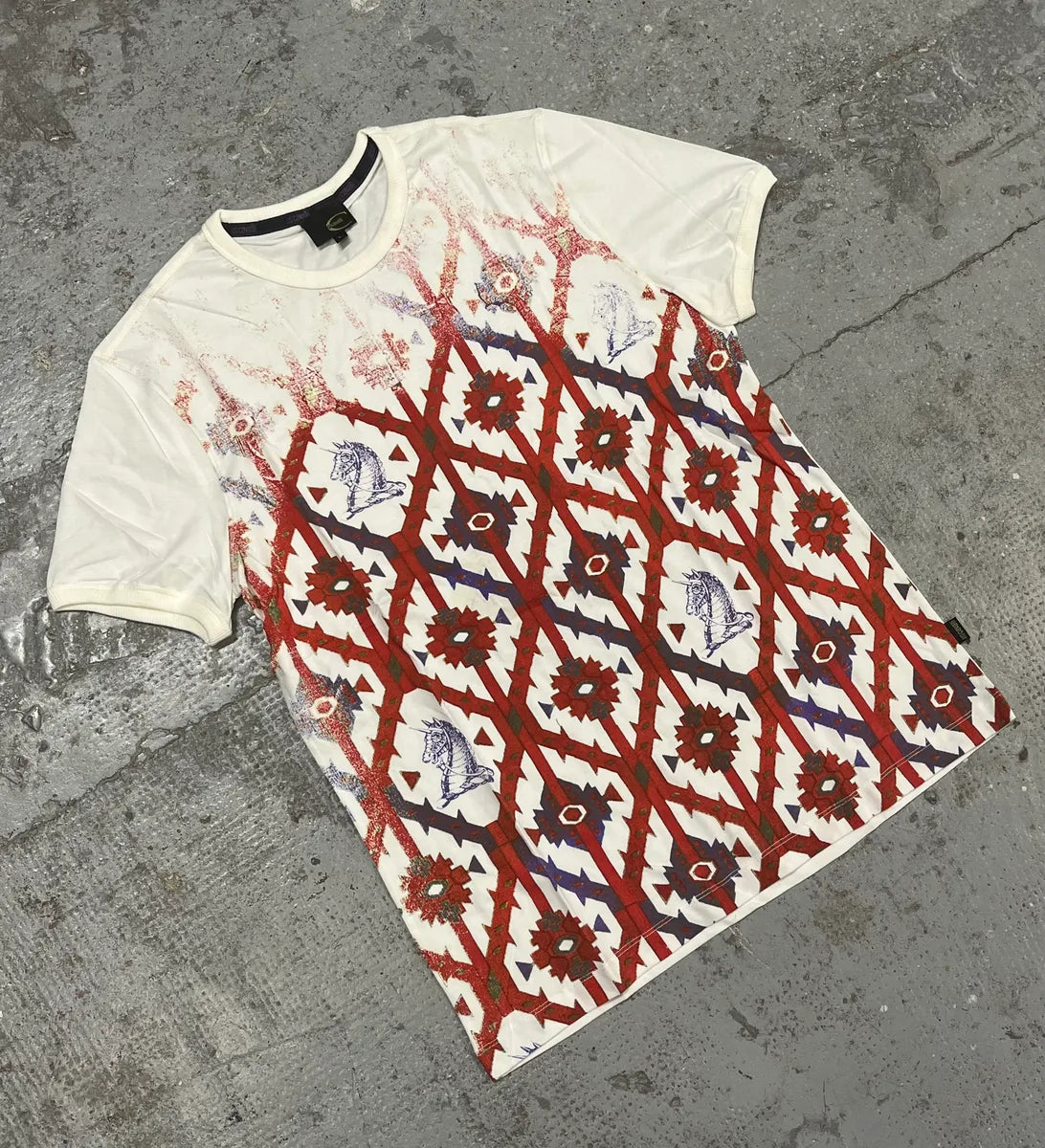 2000s Cavalli Knighs Curse White T-Shirt XjYektJ 3