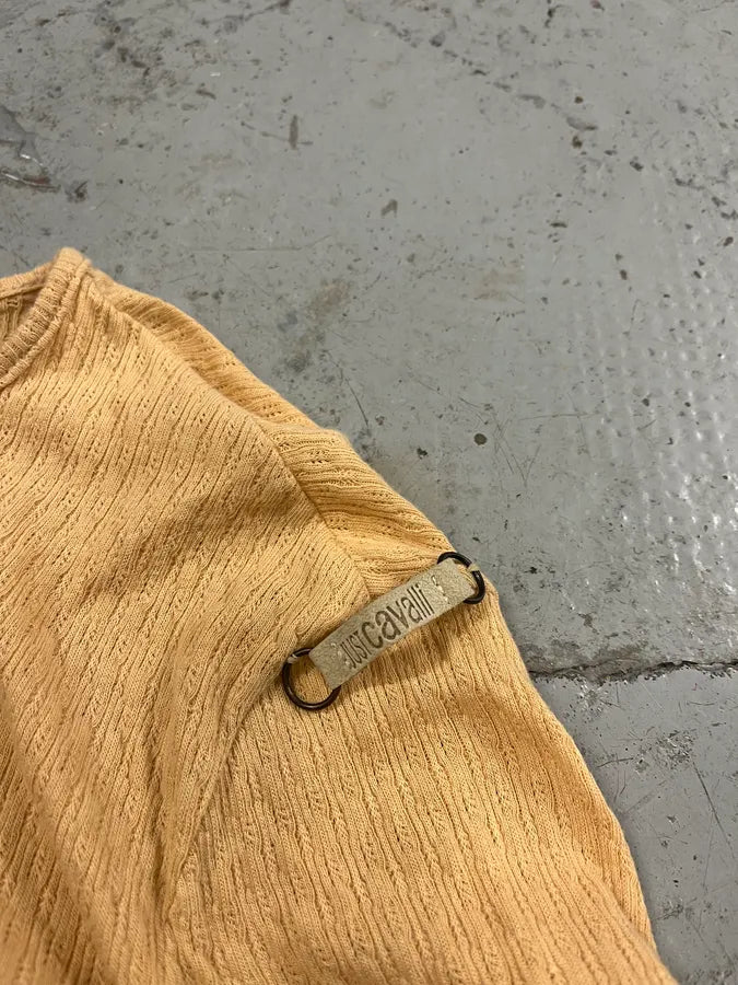 2000s Cavalli Laced Henley Cream Longsleeves wBmvvvW 5