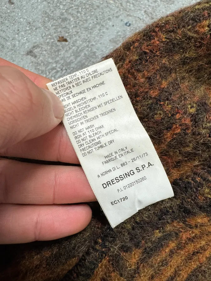 2000s Cavalli Lava Red Exotic Wool Fur Cardigan (XS) 10