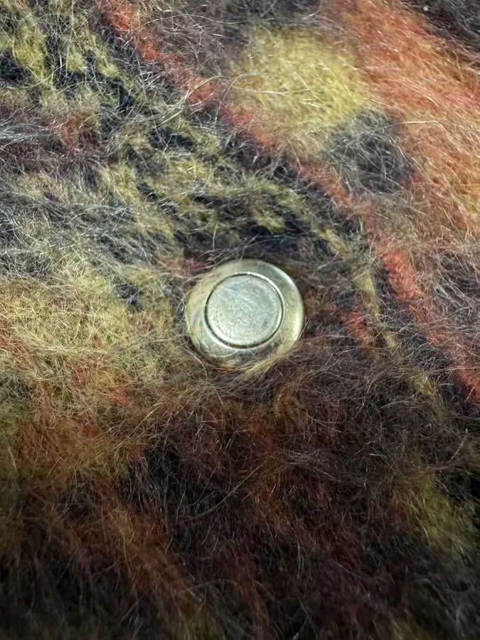 2000s Cavalli Lava Red Exotic Wool Fur Cardigan (XS) 8