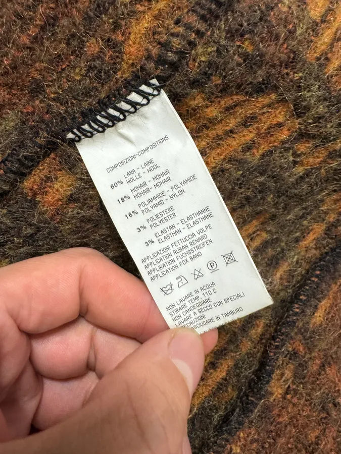 2000s Cavalli Lava Red Exotic Wool Fur Cardigan (XS) 9