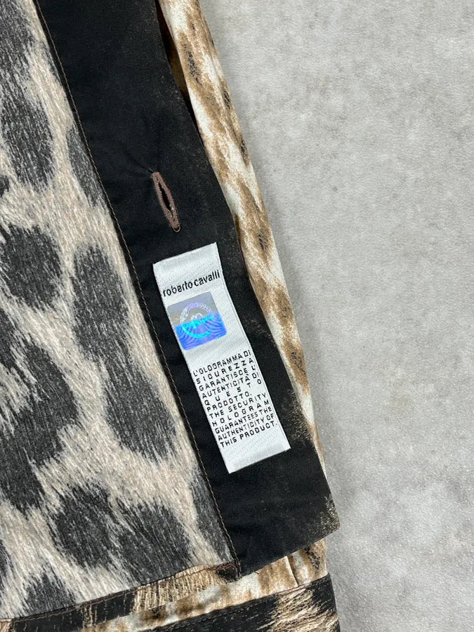 2000s Cavalli Leopard Beige Shirt hVtQeli 9