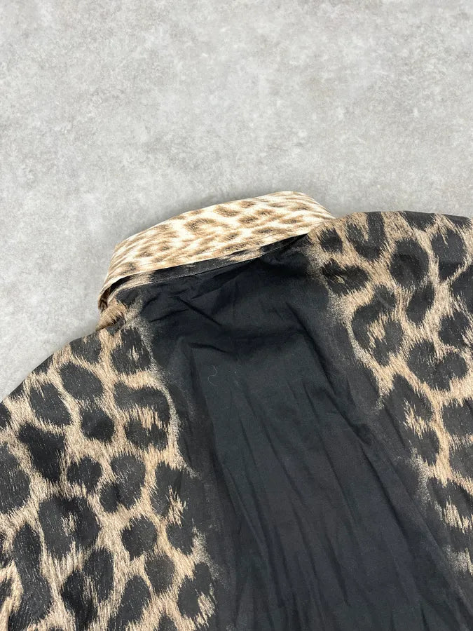 2000s Cavalli Leopard Beige Shirt hVtQeli 7
