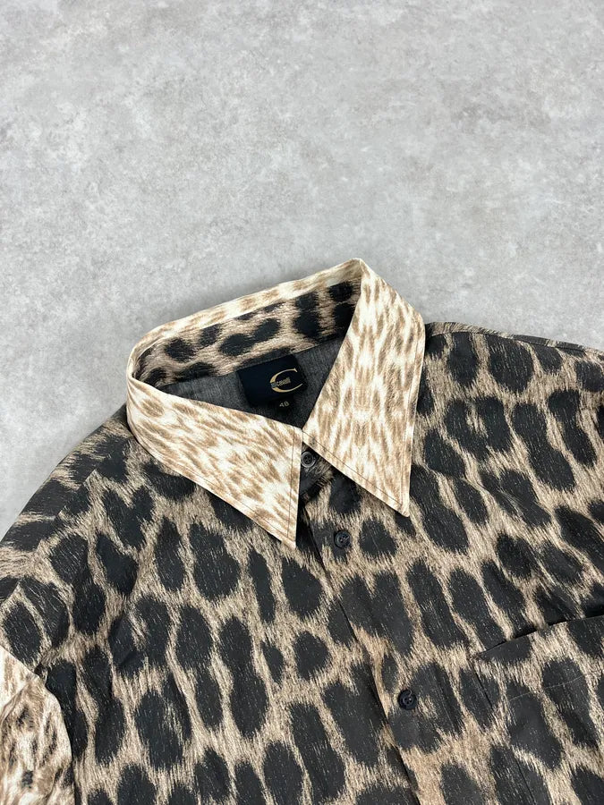 2000s Cavalli Leopard Beige Shirt hVtQeli 4