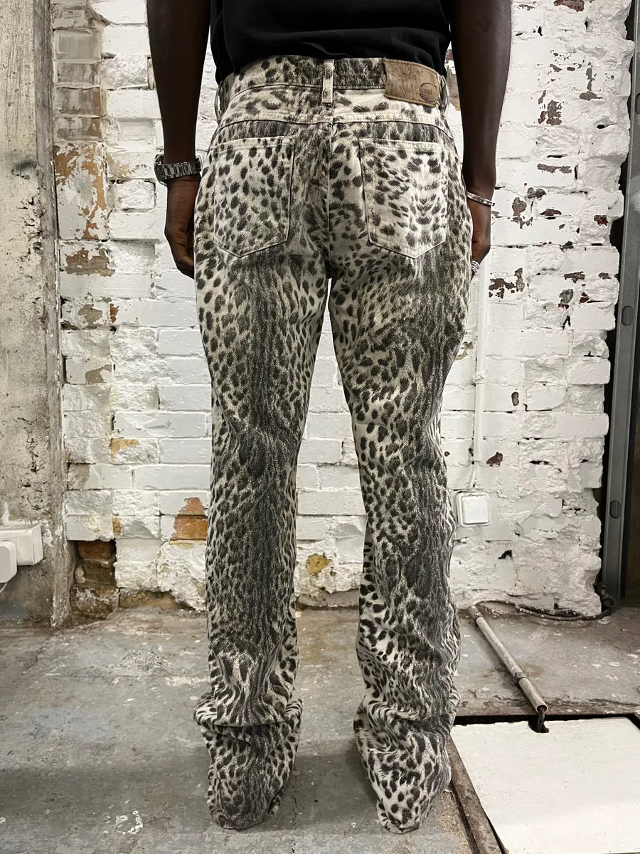 2000s Cavalli Leopard Black & White Pants mxbIBib 2