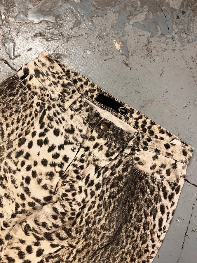 2000s Cavalli Leopard Black & White Pants mxbIBib 5