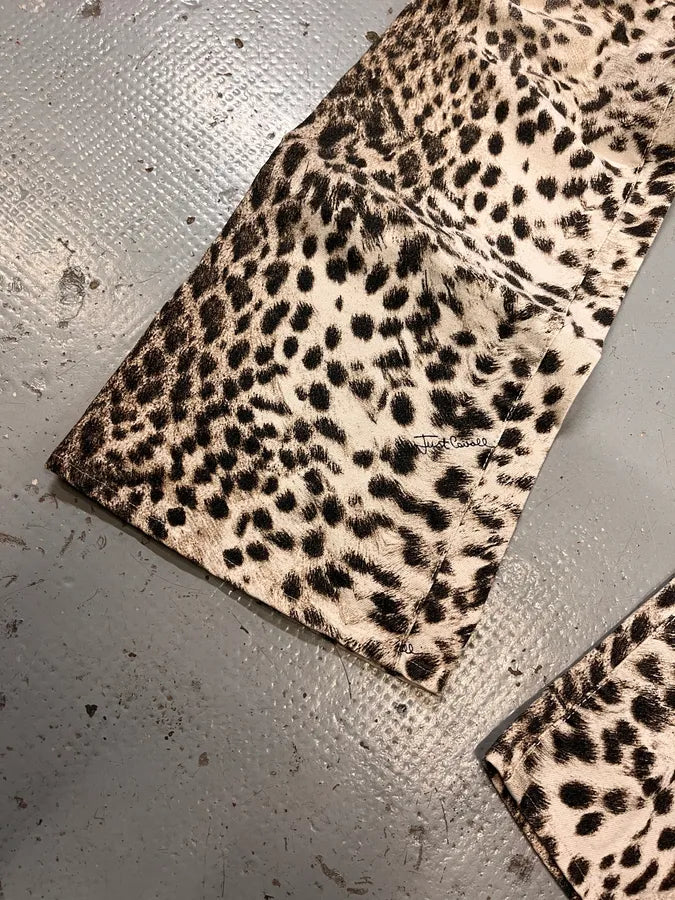 2000s Cavalli Leopard Black & White Pants mxbIBib 7