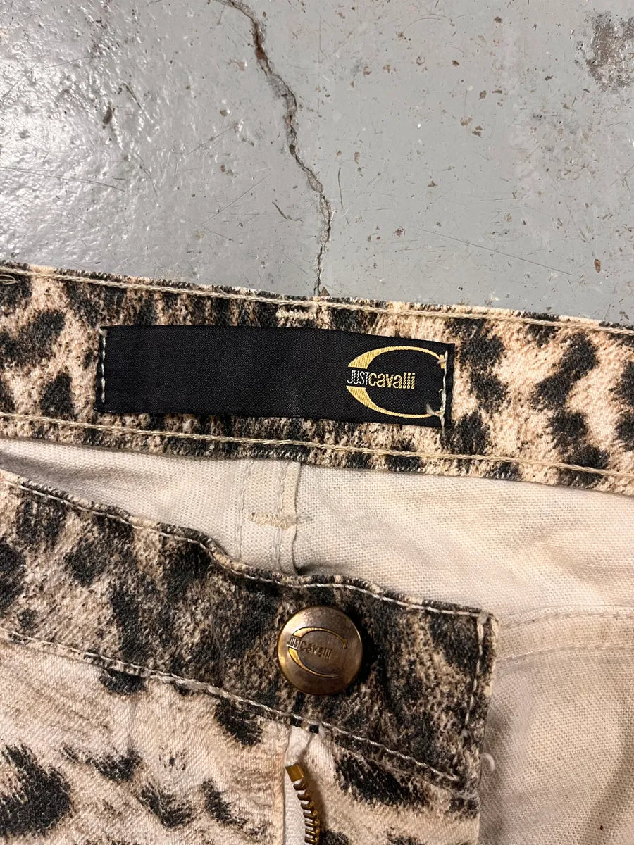 2000s Cavalli Leopard Black & White Pants mxbIBib 9