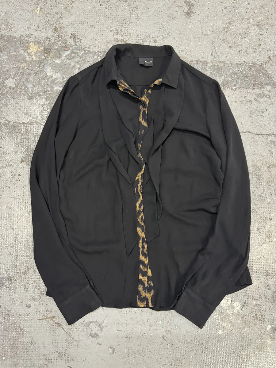 2000s Cavalli Leopard Black Shirt mNlneSw 0