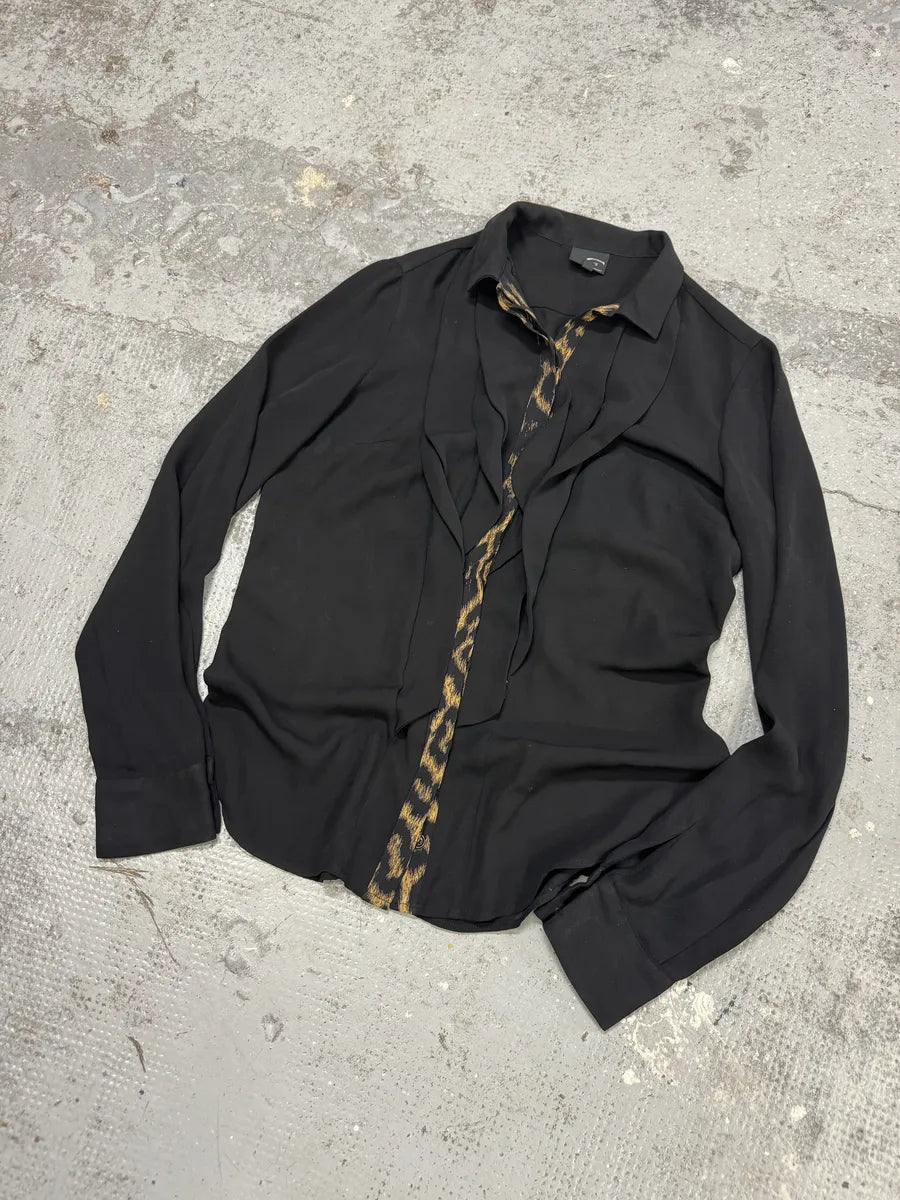 2000s Cavalli Leopard Black Shirt mNlneSw 4