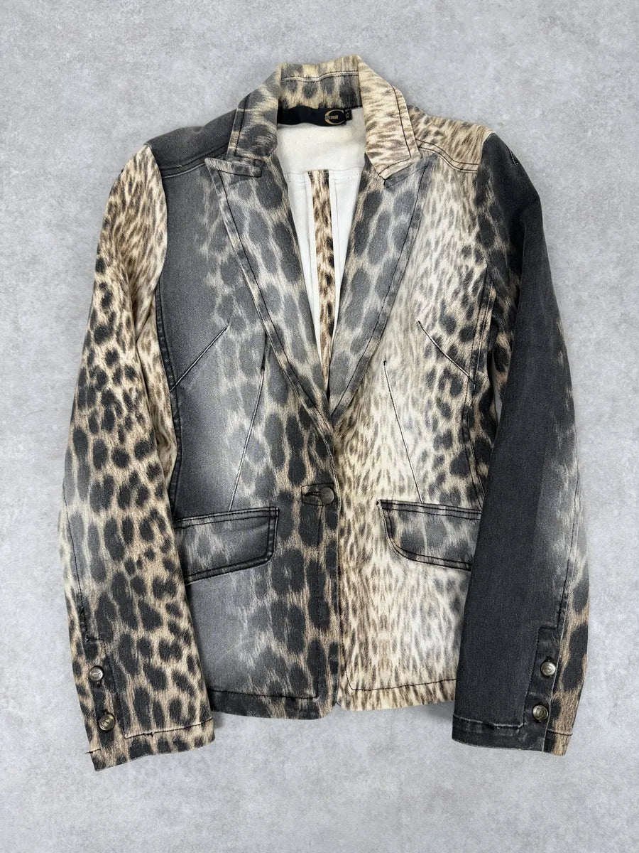 2000s Cavalli Leopard Blazer Jacket XSSKJgB 0