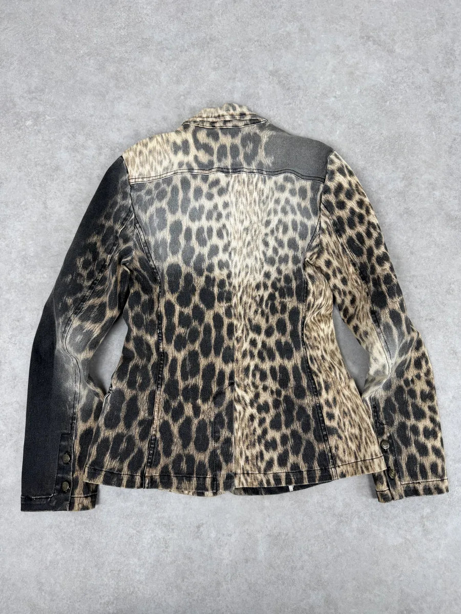 2000s Cavalli Leopard Blazer Jacket XSSKJgB 4