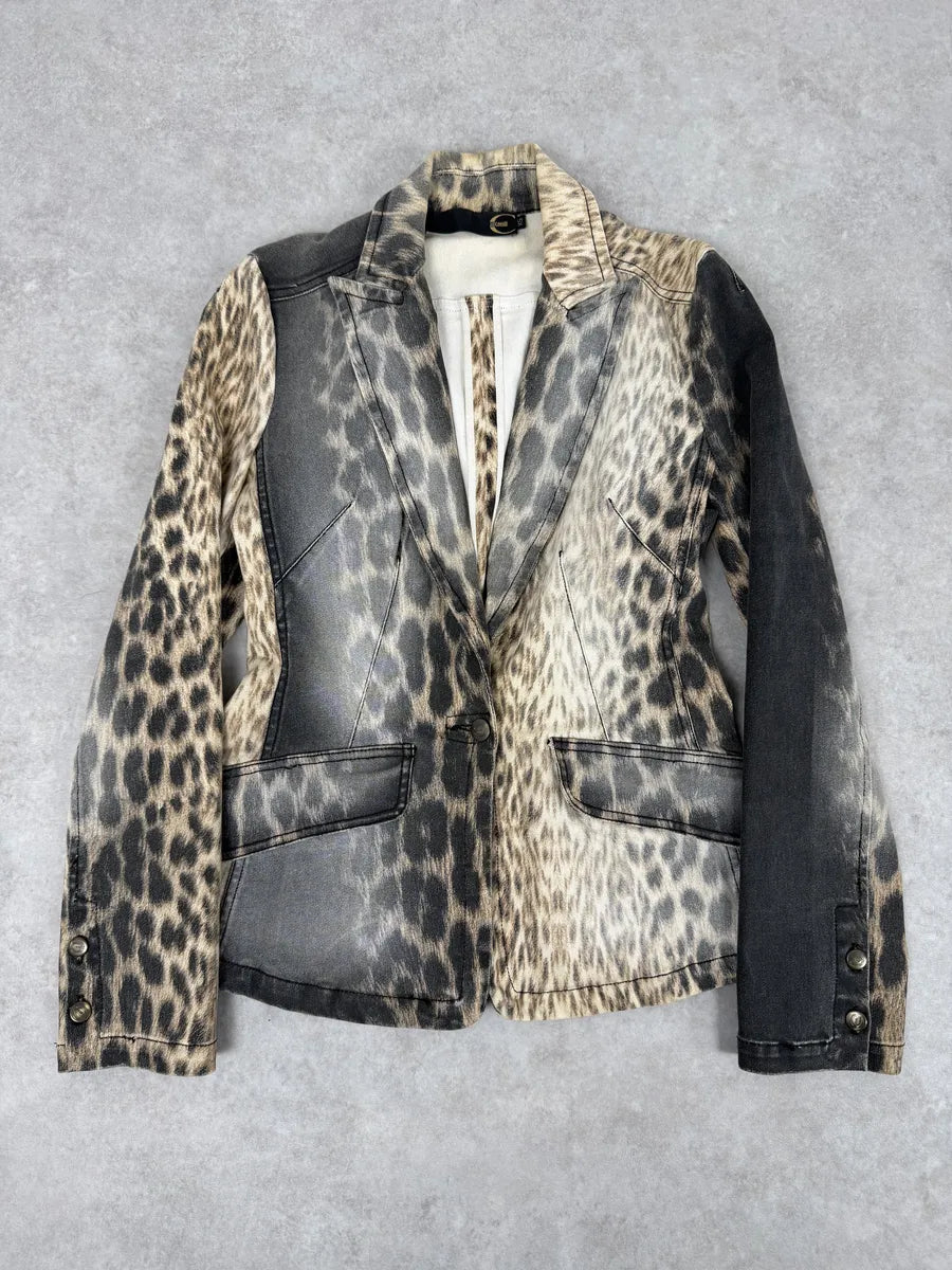 2000s Cavalli Leopard Blazer Jacket XSSKJgB 5