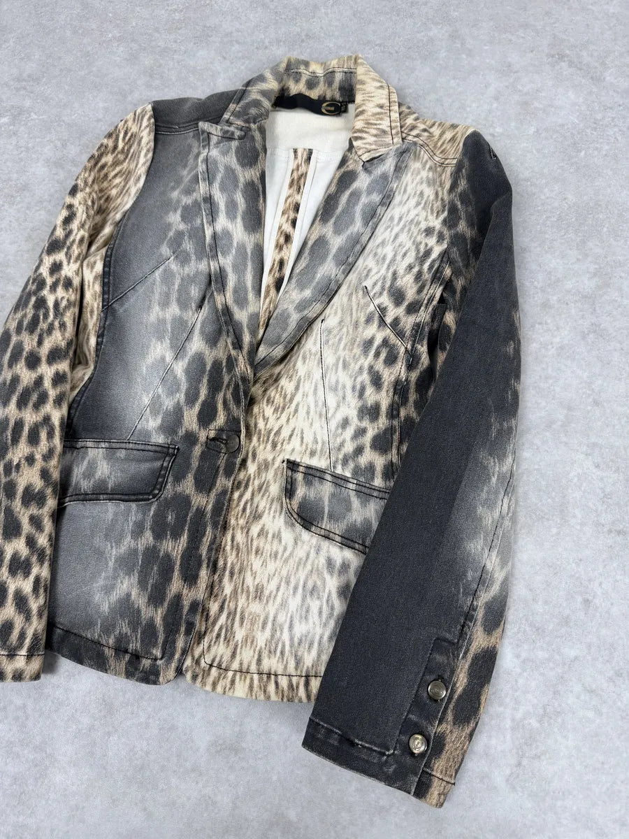 2000s Cavalli Leopard Blazer Jacket XSSKJgB 6