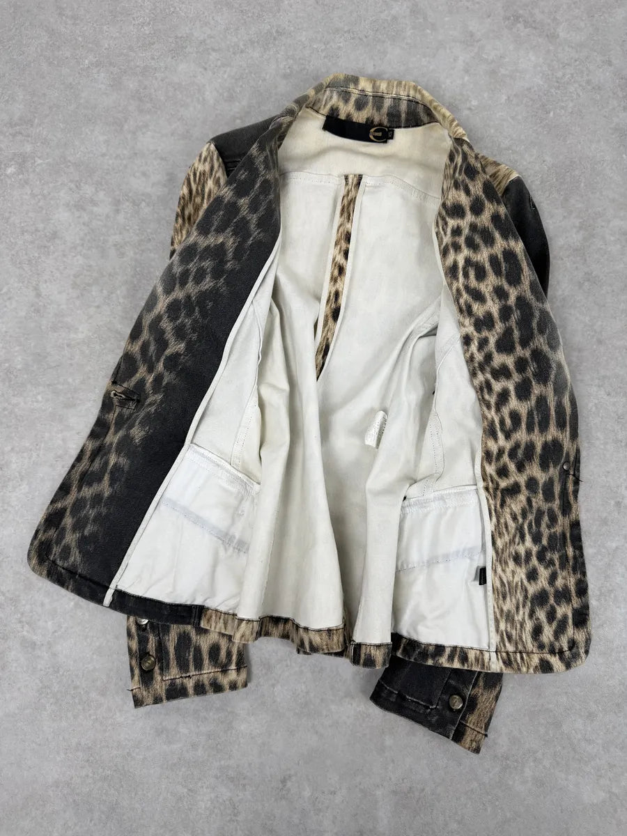 2000s Cavalli Leopard Blazer Jacket XSSKJgB 8