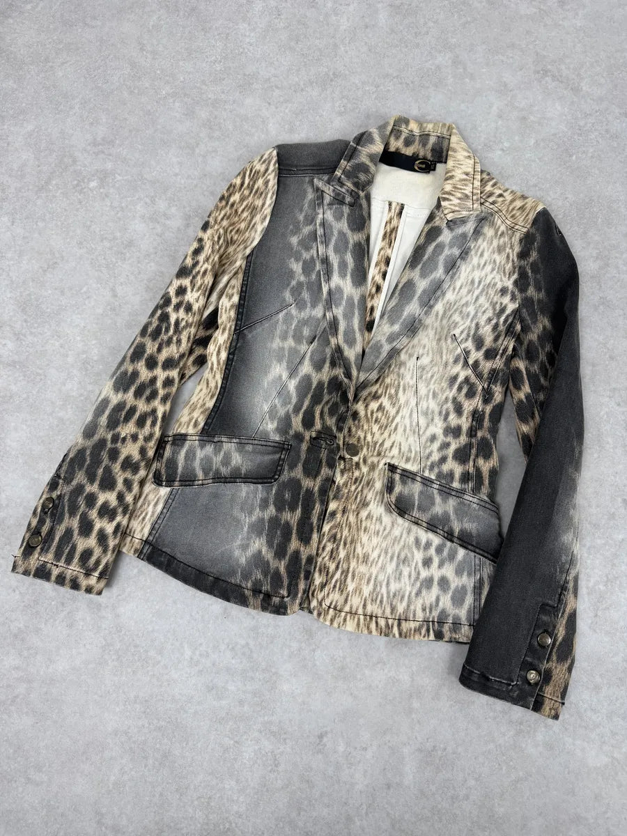 2000s Cavalli Leopard Blazer Jacket XSSKJgB 9