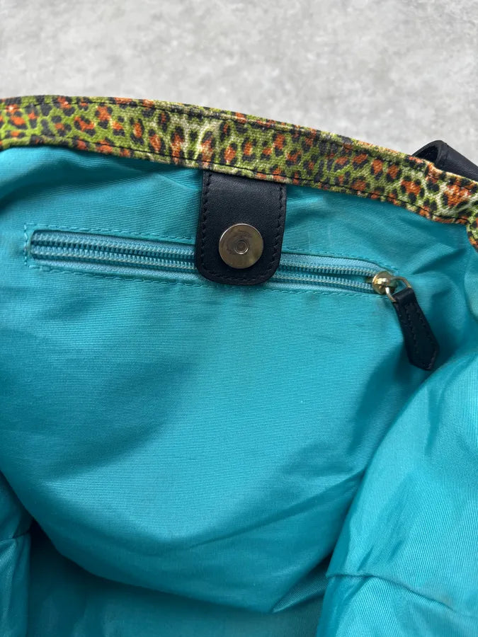 2010s Cavalli Leopard Green Modular Handle Bag LfgpXbd 11