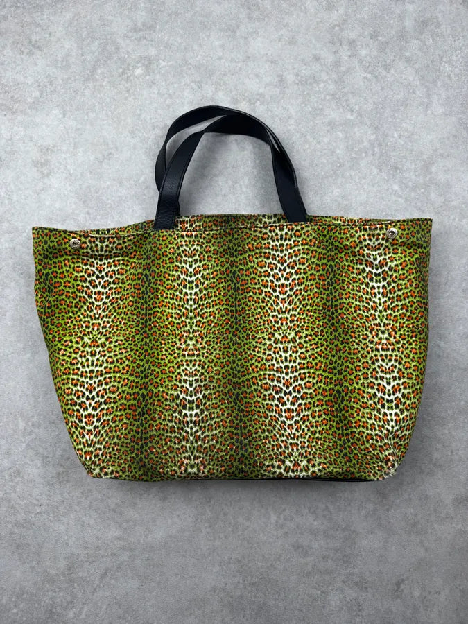 2010s Cavalli Leopard Green Modular Handle Bag LfgpXbd 4