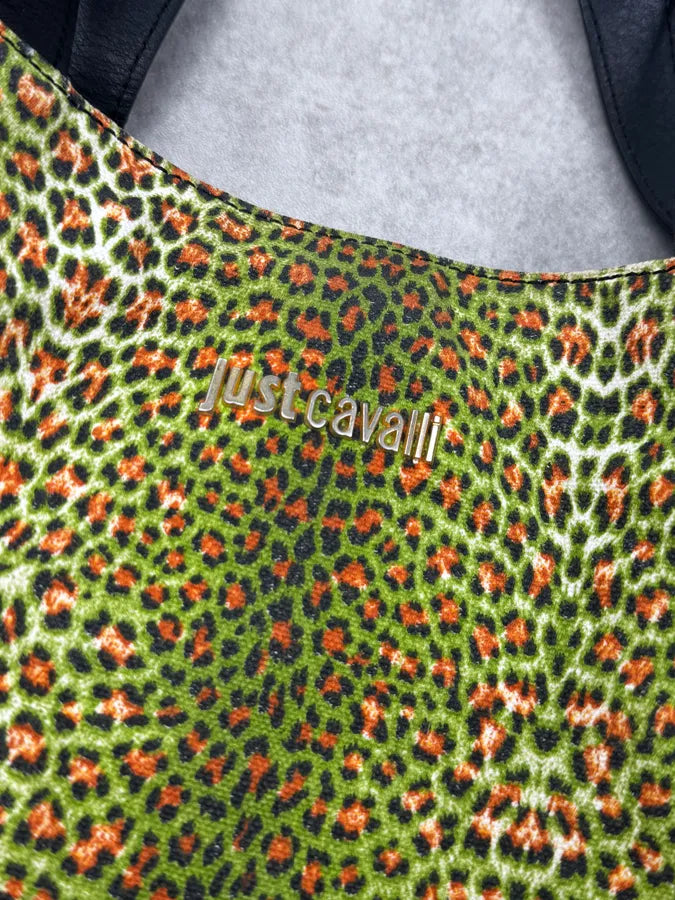 2010s Cavalli Leopard Green Modular Handle Bag LfgpXbd 6