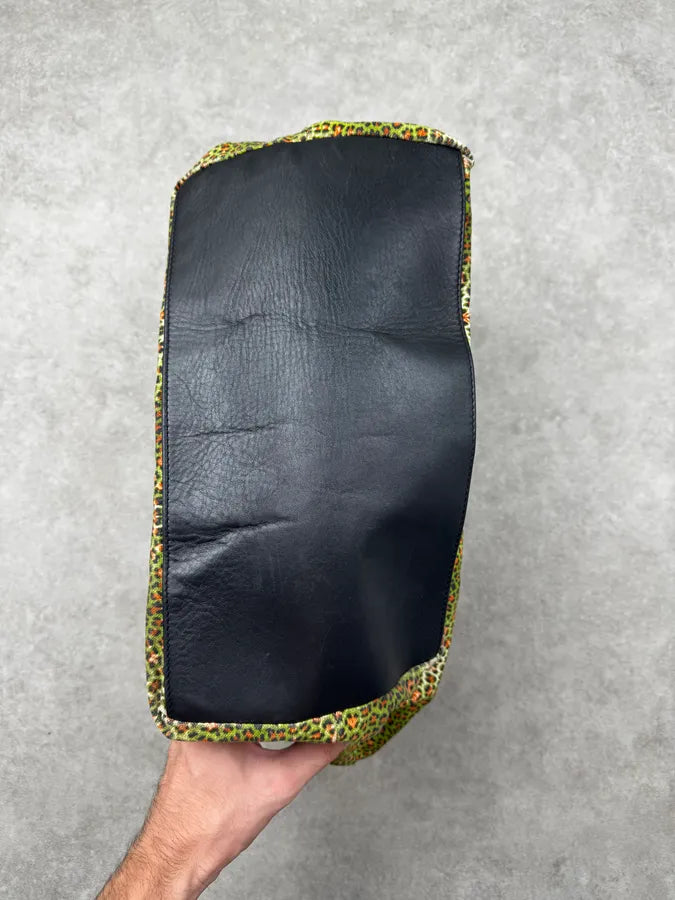 2010s Cavalli Leopard Green Modular Handle Bag LfgpXbd 9