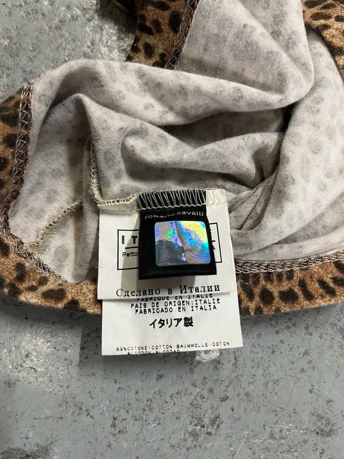 2000s Cavalli Leopard Cheetah V Neck Longsleeves RjUmKCS 6