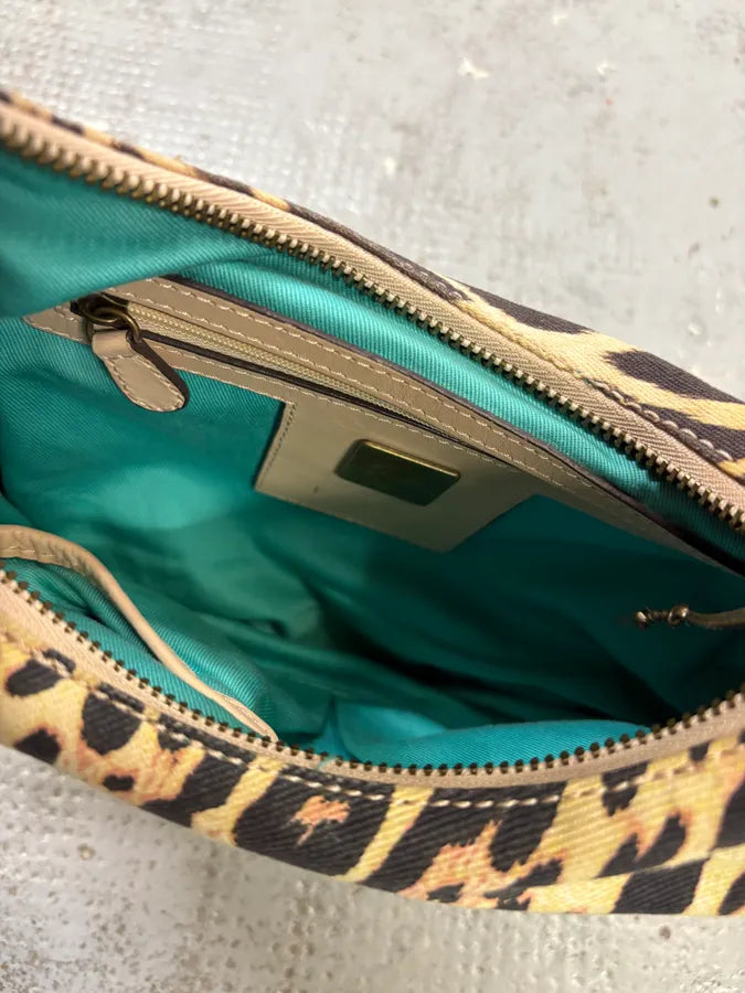2000s Cavalli Leopard Effect Handle Orange Bag wbewRbx 6