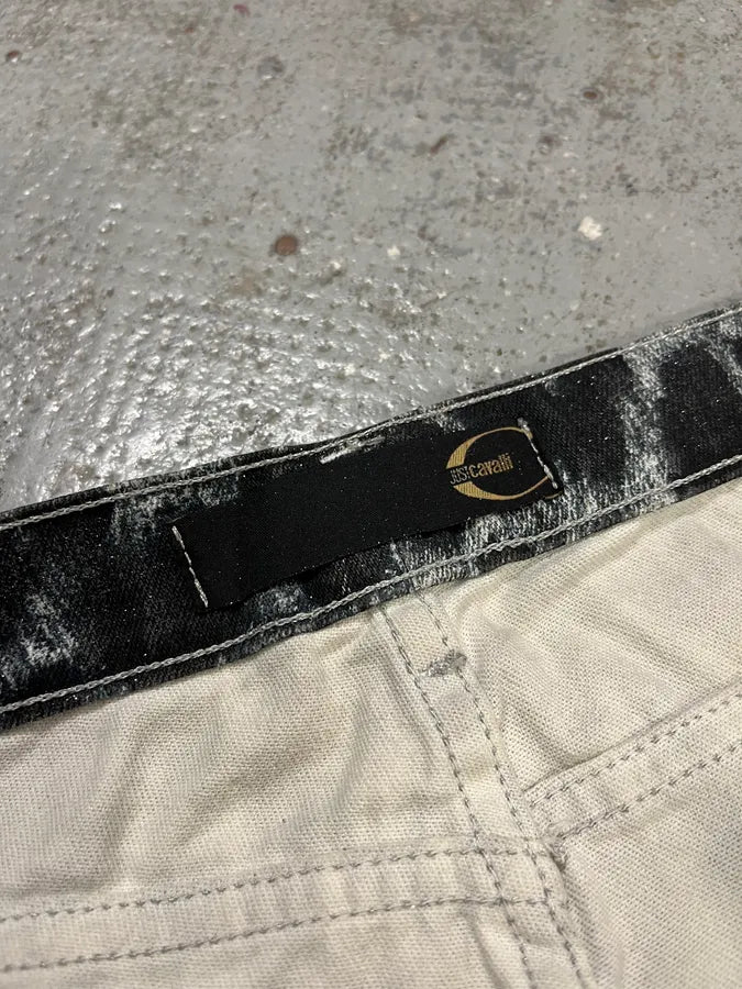 2000s Cavalli Leopard Gradient Black & White Pants ihTBqOx 10