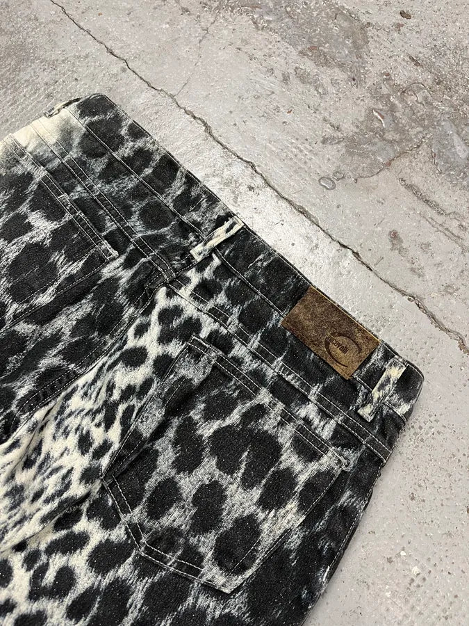 2000s Cavalli Leopard Gradient Black & White Pants ihTBqOx 7