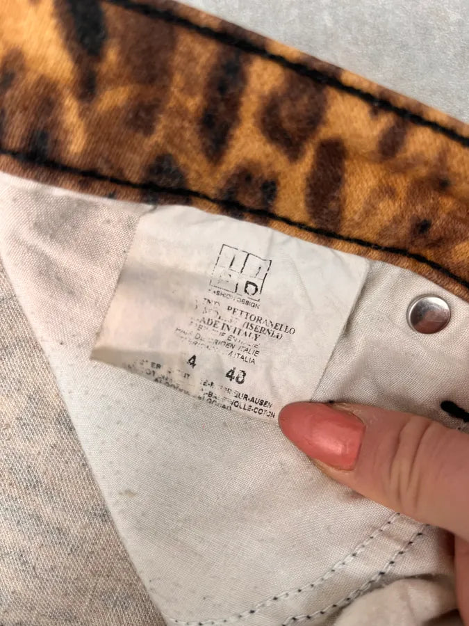 2000s Cavalli Leopard Hallucination Black & Beige Pants UnPVzwE 10