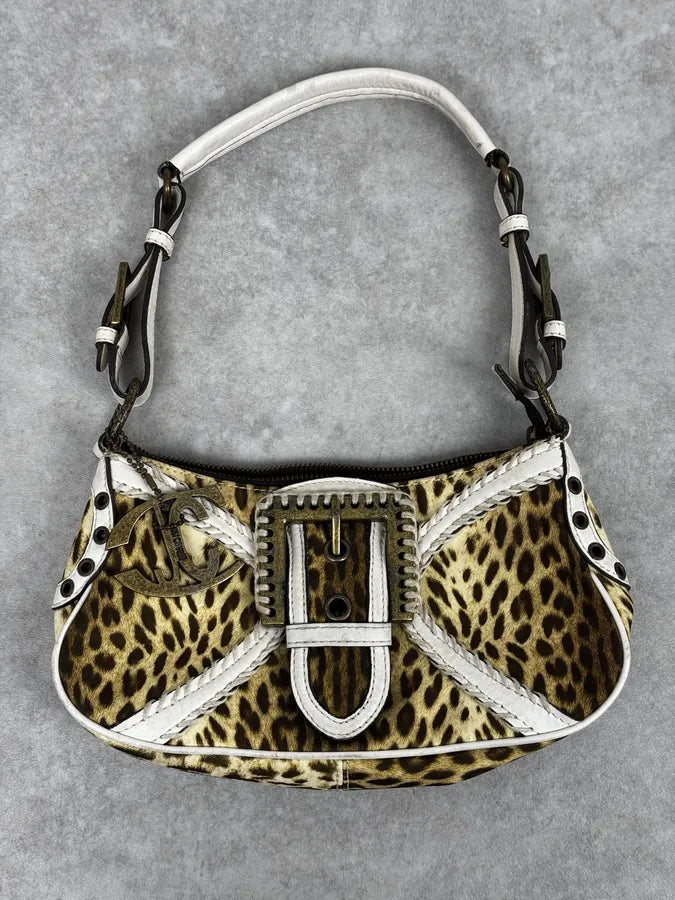 2000s Cavalli Leopard Handle Bag rXgQQOP 0