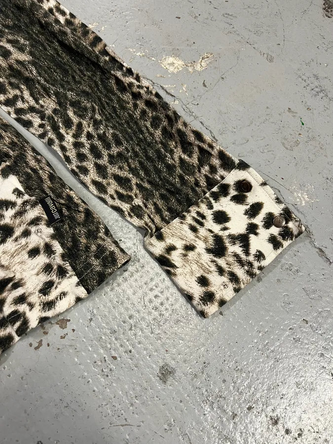 2000s Cavalli Leopard Print Beige Shirt yGbrEXm 6