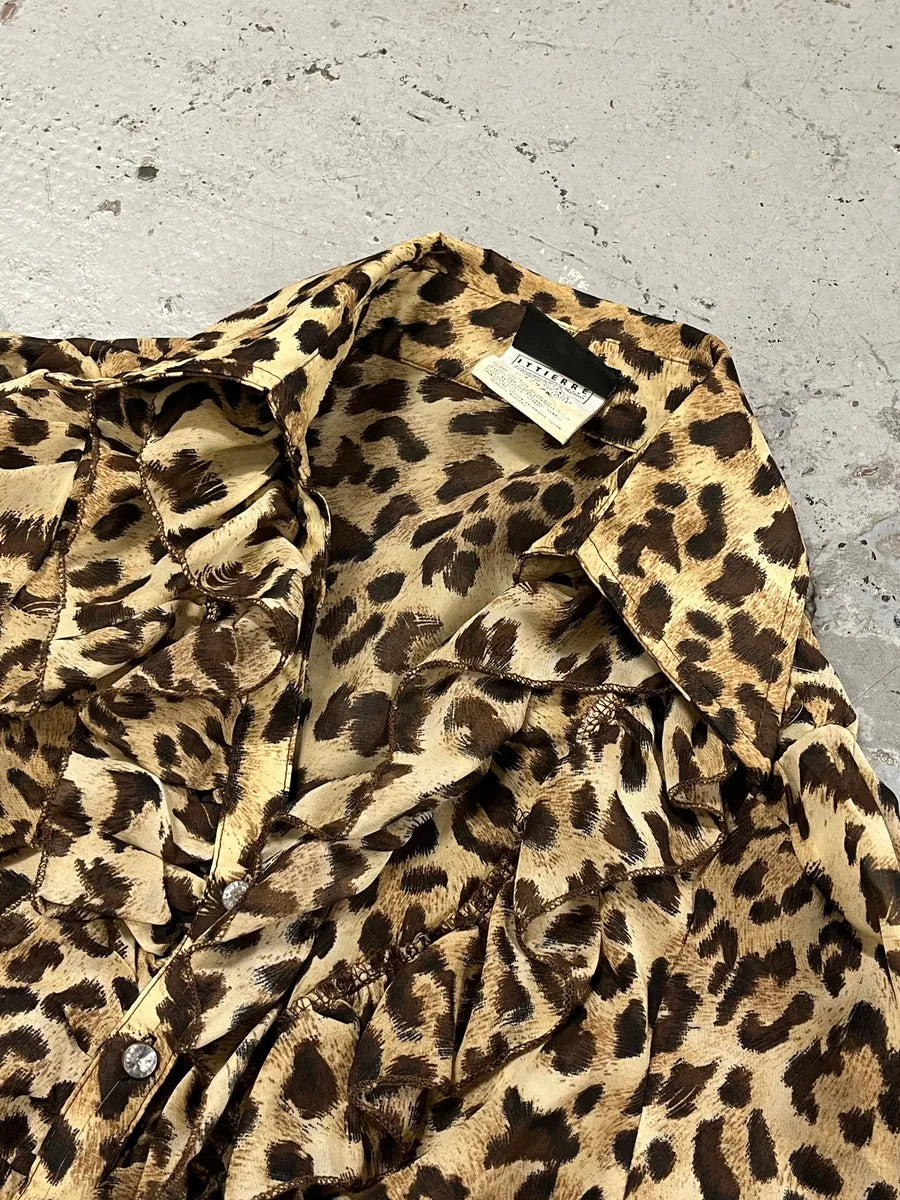 2000s Cavalli Leopard Print Chic Shirt mICmZvt 5