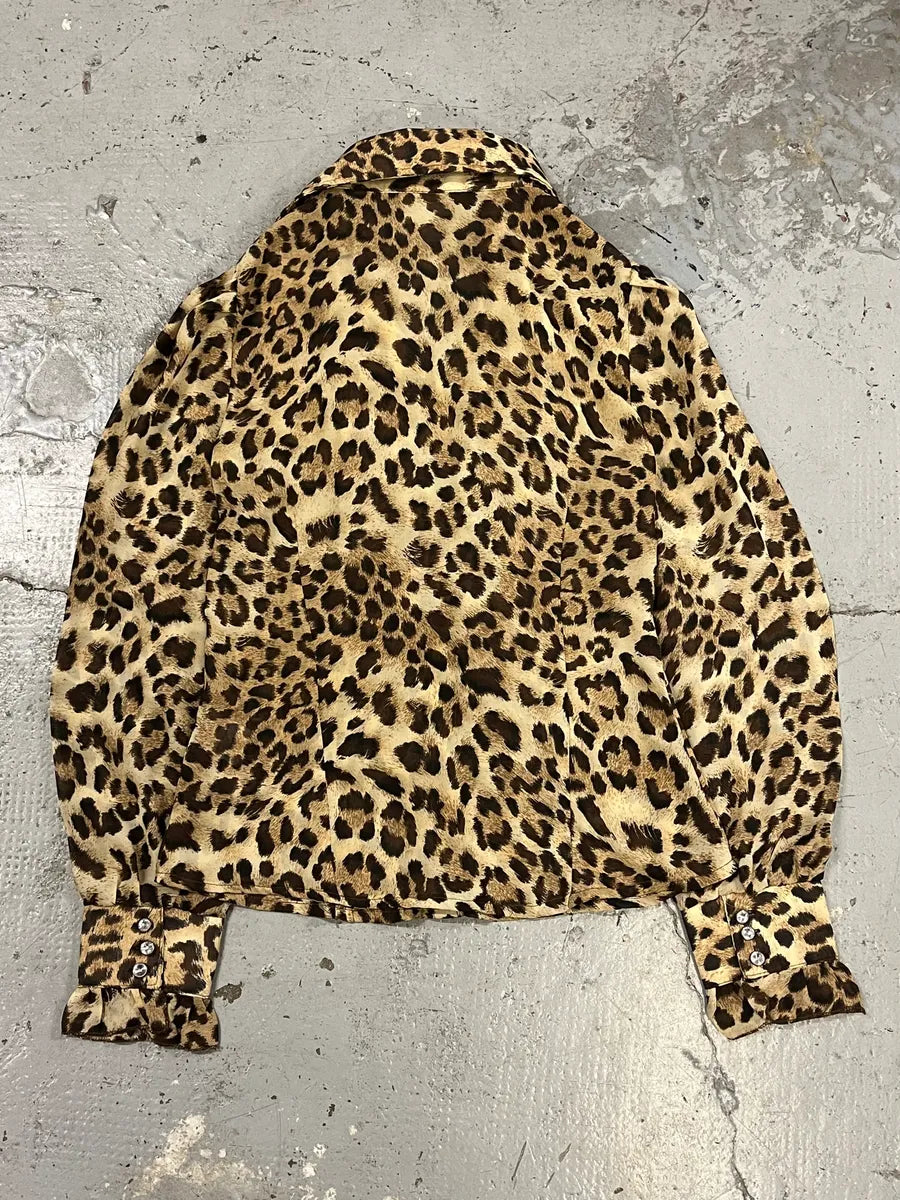 2000s Cavalli Leopard Print Chic Shirt mICmZvt 4