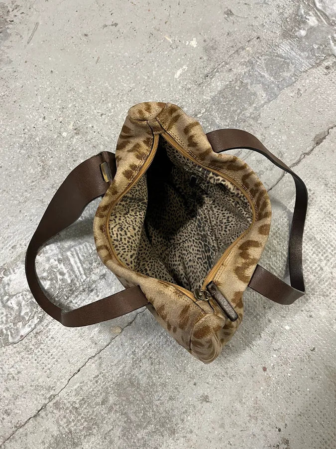 2000s Cavalli Leopard Print Handle Bag (OS) ECxbcEQ 6