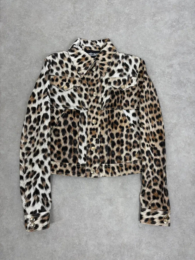 SS2016 Cavalli Leopard Print Jacket nYSWALa 0