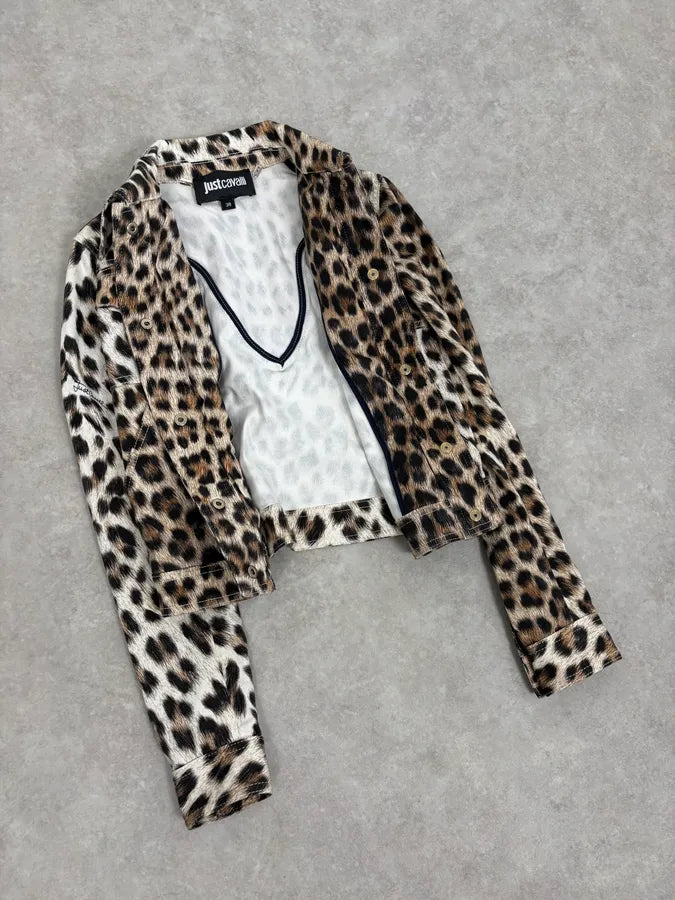 SS2016 Cavalli Leopard Print Jacket nYSWALa 6