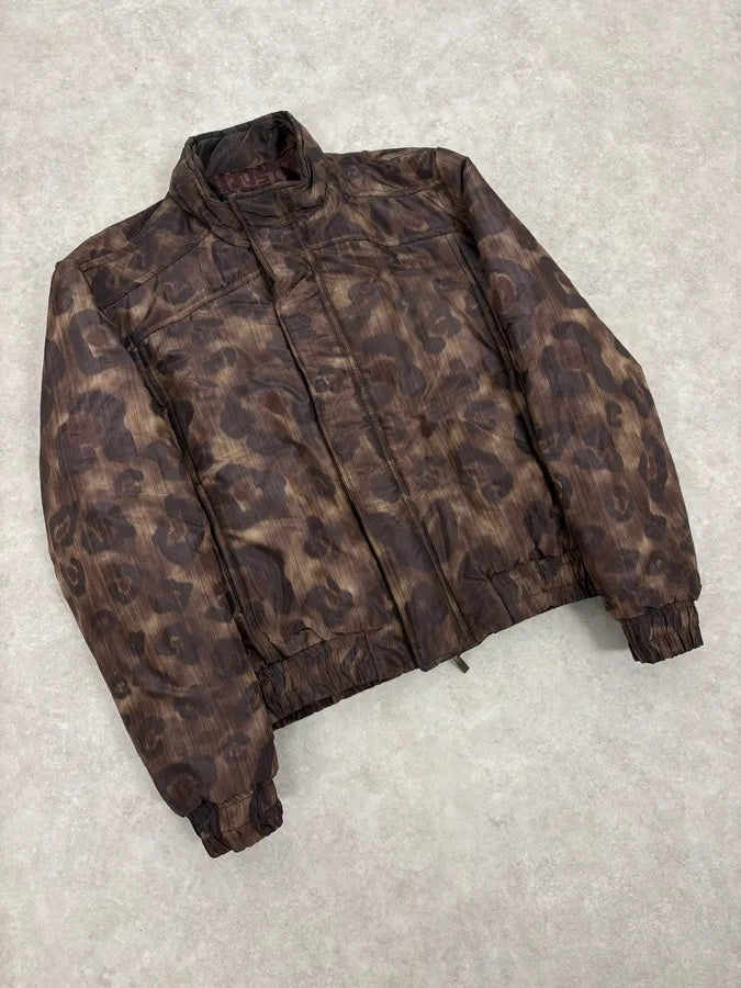 2000s Cavalli Leopard Print Obscure Bomber Jacket BIVXoaY 3